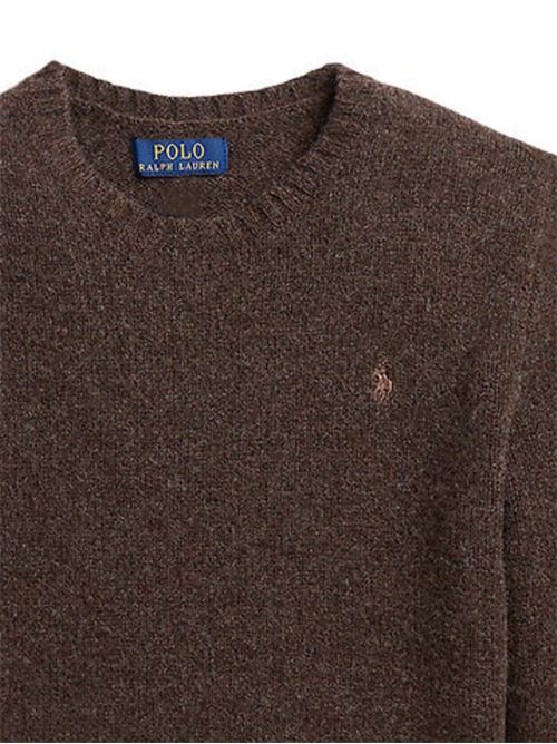 Maglione Bambino verde con toppe sulle maniche POLO RALPH LAUREN | 323918318002